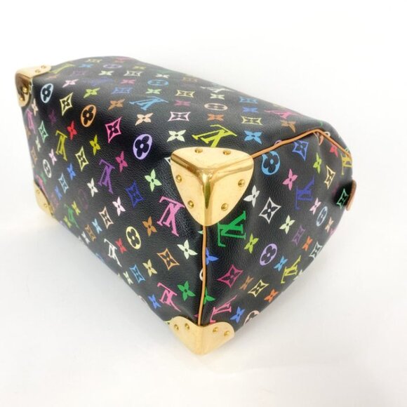 LOUIS VUITTON X TAKASHI MURAKAMI BLACK MONOGRAM MULTICOLOR SPEEDY 30 VINTAGE - Picture 6 of 13